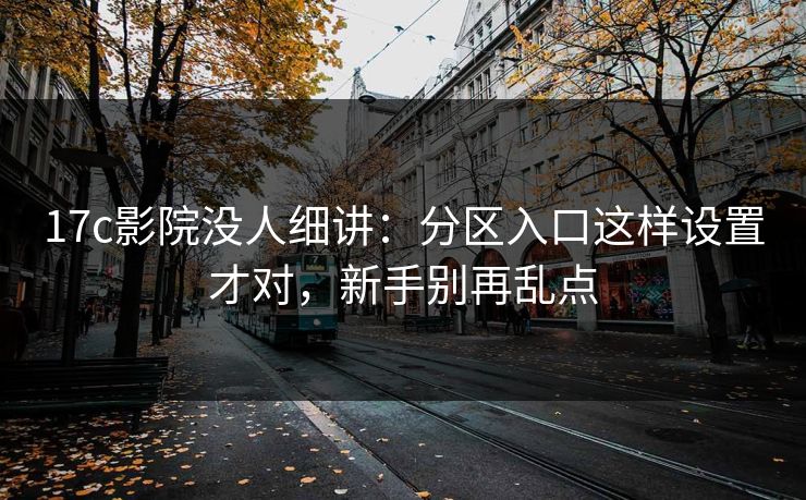 17c影院没人细讲：分区入口这样设置才对，新手别再乱点